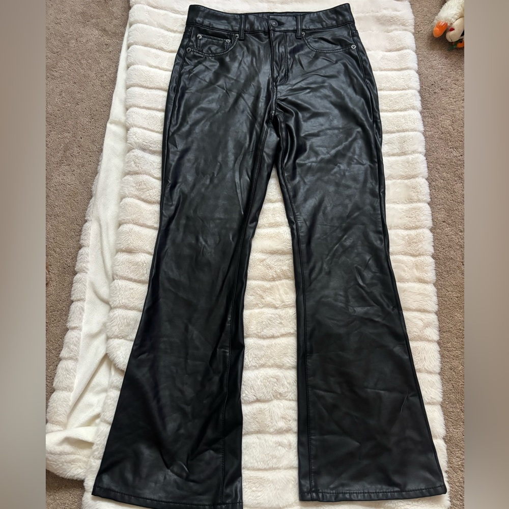 American Eagle Outfitters - Vegan leather high waisted kick boot pant